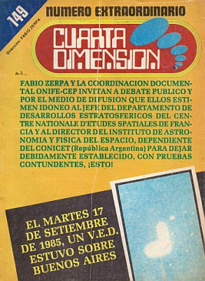 Tapa del N° 149 de la Revista Cuarta Dimensión