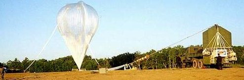 Balloon launch from Kamchatka