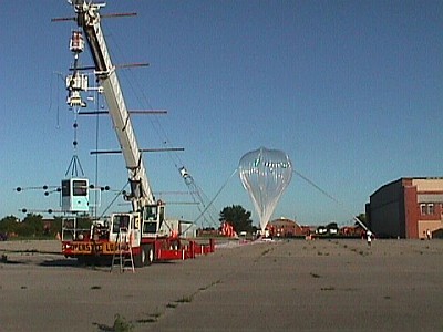 Preparatives for a balloon launch in Ottumwa