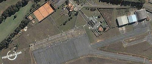 Vista satelital del aeropuerto Poços de Caldas