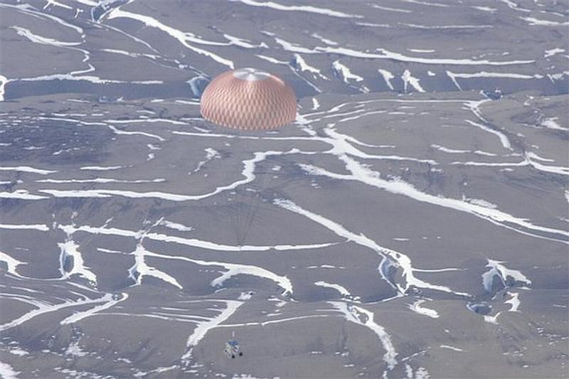 The TRACER instrument parachuting back to earth in Canada