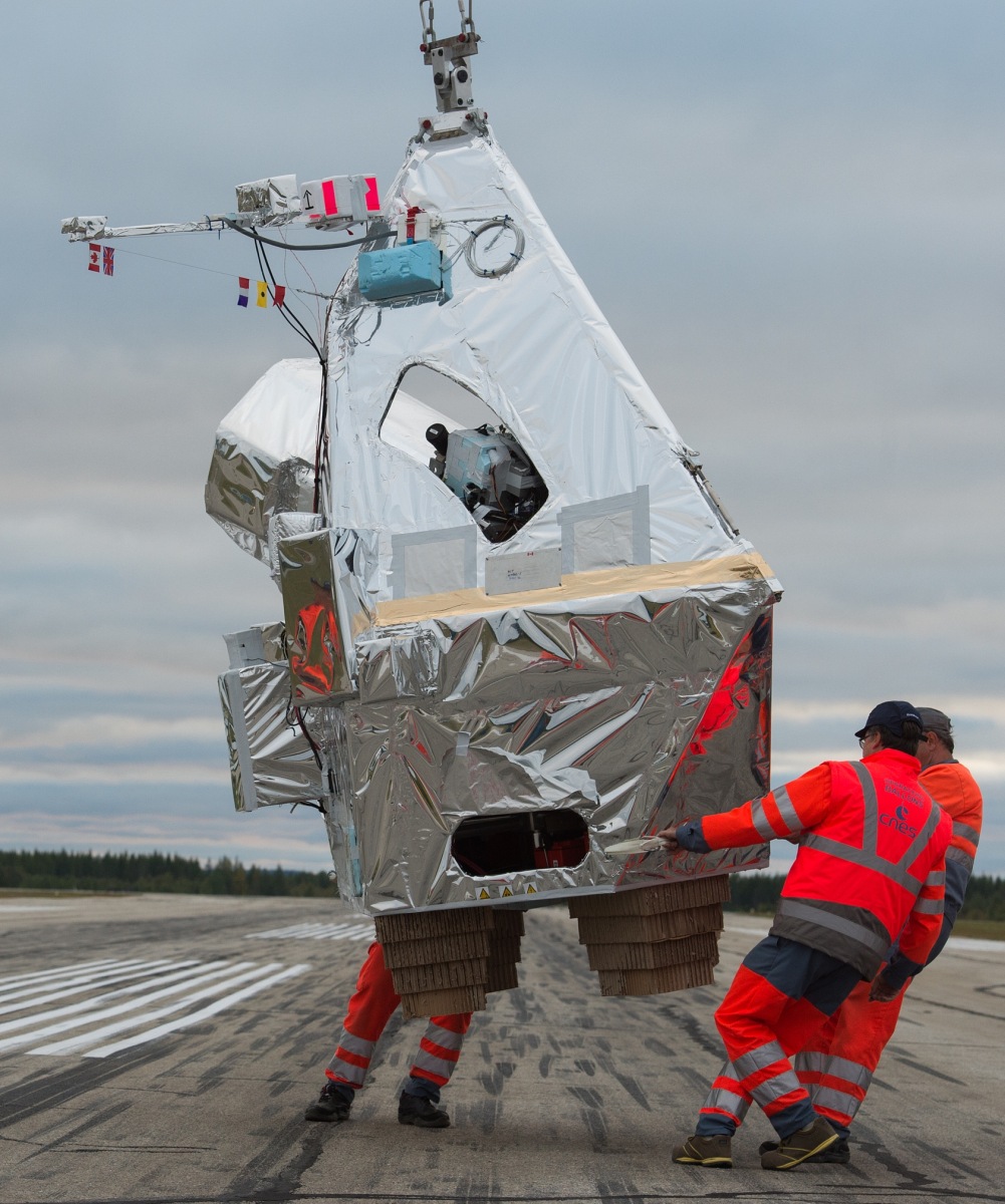 The BIT telescope on the launch pad (Image copyright: CNES/GRIMAULT Emmanuel, 2015)