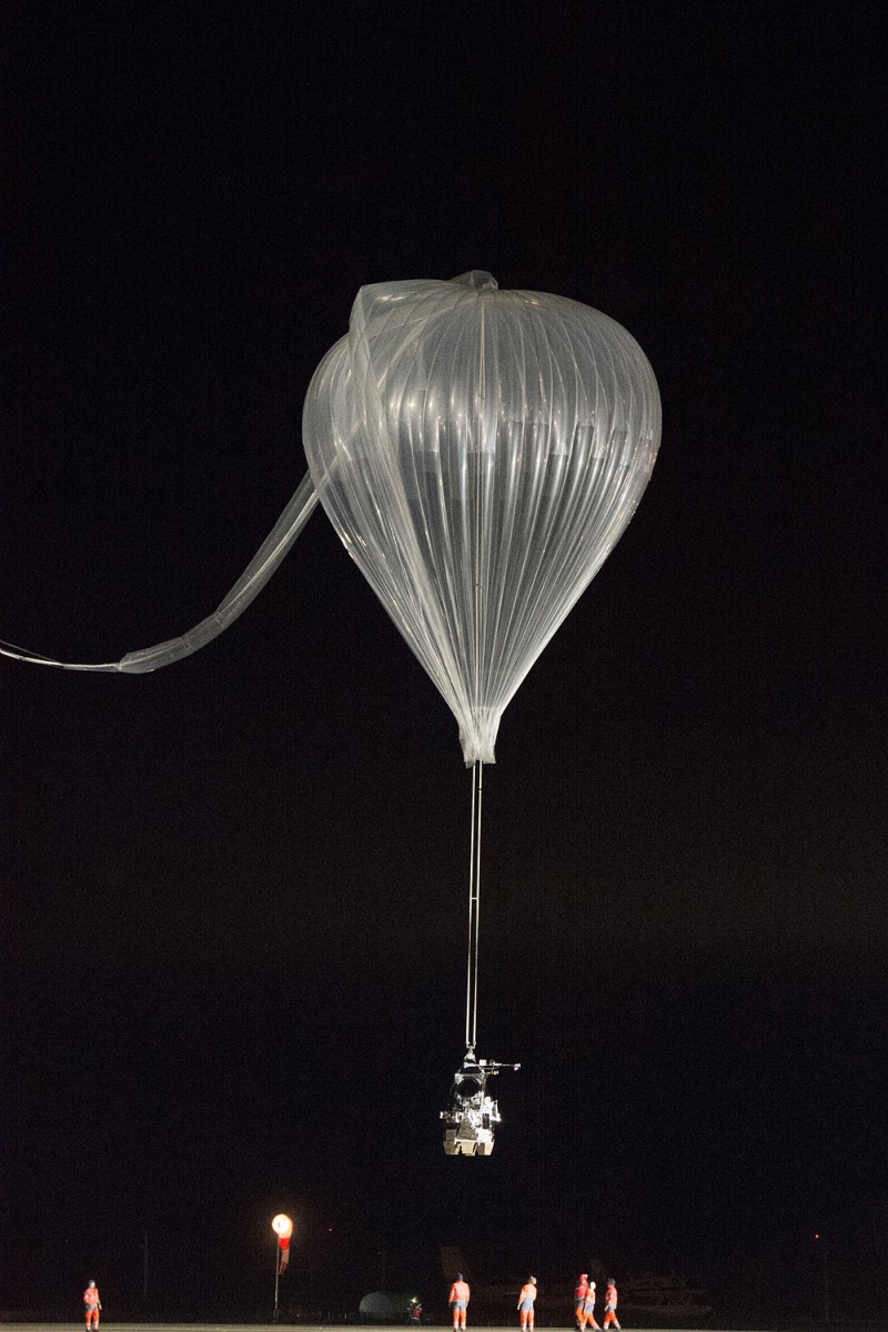 Release of the BIT balloon (Image copyright: CNES/GRIMAULT Emmanuel, 2015)