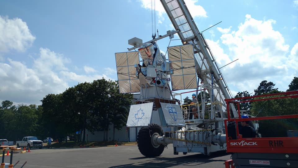 SuperBIT being transported to the launch pad by the Big Bill Launch vehicle (Image: Superbit Instagram account)
