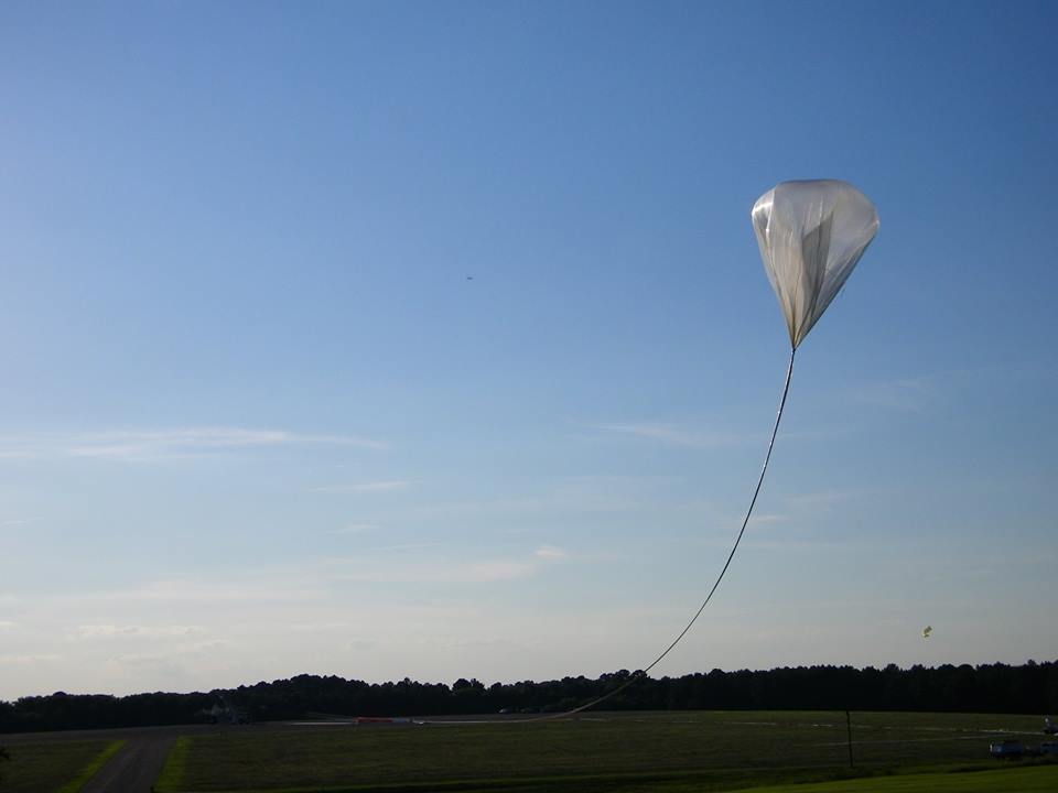 The balloon has been released (Image: Ross Hays)